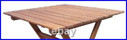 3 Piece Acacia Hardwood Patio Porch Balcony Deck Bistro Table with Chairs Set NEW
