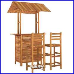 3 Piece Garden Bar Set Solid Wood Acacia