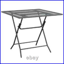 3 Piece Garden Dining Set Expanded Metal Mesh Anthracite