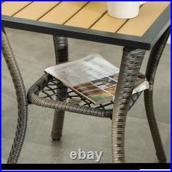 3 Pieces Wicker Bistro Set, Rocking Patio Furniture Set