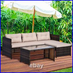 3pc Wicker Rattan Furniture Set withLuxurious Comfort, Long-Lasting Material