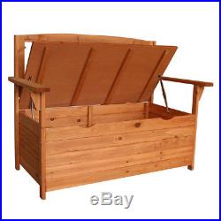 44Wooden Storage Garden Bench Outdoor Children Table Seat Chair Box Backyard
