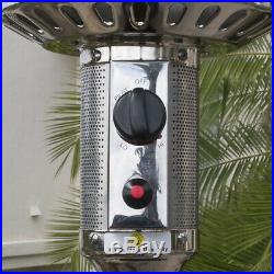 48,000 BTU Outdoor Propane Patio Heater LP Gas with Reguator and Wheel Mocha