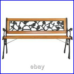 49 Patio Porch Garden Bench Cast Iron PVC Outdoor Chair Love Seats Park Benches