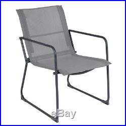 4PCS Furniture Set Outdoor Patio Conversation Tempered Glass Table Chairs Steel