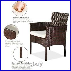 4PCS Patio PE Rattan Wicker Table Sofa Furniture Indoor/Outdoor Backyard, Porch