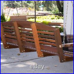 4 Foot Curved Slat Back Patio Porch Swing Outdoor Home Garden Furniture Poolside