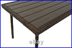4 PCS Outdoor Patio Wicker Sofa Set Rattan Sectional Furniture Garden Cushioned