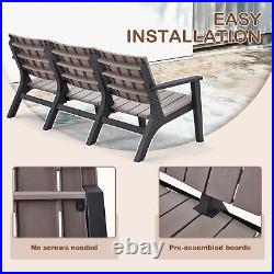 4 PCS Patio Furniture Set Outdoor Conversation Set All Weather Resistant Porch