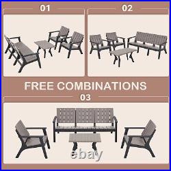 4 PCS Patio Furniture Set Outdoor Conversation Set All Weather Resistant Porch