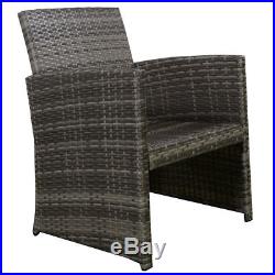 4 PC Wicker Rattan Patio Furniture Set Garden Lawn Sofa Cushioned Seat Mix Gray