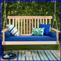 4' Patio Lawn Yard Fir Wood Swing Hanging Seat Relax Chairs Porch Swing Hammock