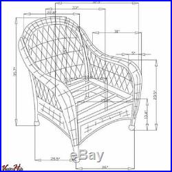 4 Pc Patio Deck Outdoor Resin Wicker Chair Sofa Sectional Furniture Garden Set