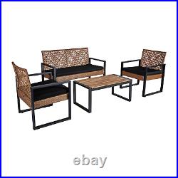 4-Piece Patio Furniture Set Outdoor Balcony Porch Garden Backyard Lawn Furniture