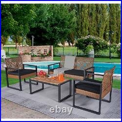 4-Piece Patio Furniture Set Outdoor Balcony Porch Garden Backyard Lawn Furniture