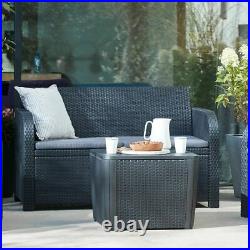 4 Piece Rattan Garden Set Furniture Chairs Sofa Table Outdoor Patio Conservatory