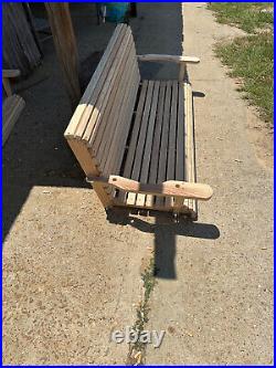 4ft Cypress Wood Deluxe Roll Paint Grade (#2) Porch Swing with chains