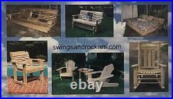 4ft Cypress Wood Deluxe Roll Paint Grade (#2) Porch Swing with chains
