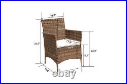 4x Outdoor Garden Rattan Set Patio Wicker Sofa Furniture WithStorage Table&Cushion