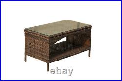 4x Outdoor Garden Rattan Set Patio Wicker Sofa Furniture WithStorage Table&Cushion