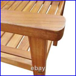 5PCS Outdoor Patio Dining Set Furniture Backyard Solid Acacia Wood Table 4Chairs