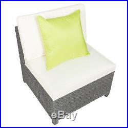 5PCS Outdoor Rattan Wicker Patio Set Garden Lawn Sofa +Chair Furniture Cushioned
