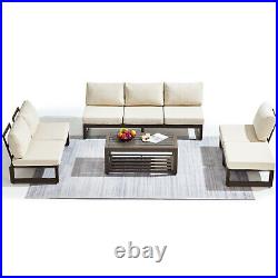 5PC Aluminum Metal Patio Conversation Set For Balcony