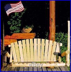 5 Foot Rustic Cedar Log Front Porch Swing Patio Tree Hanging Swinging Bench Seat