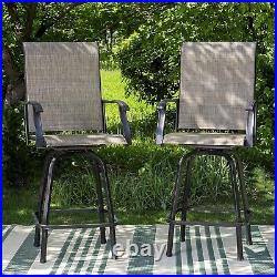 5 Piece Bar Height Patio Dining Set Outdoor Table & Chairs For Garden Heavy Duty