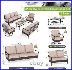 5 Piece Patio Furniture Set Outdoor Conversation Set for Garden Backyard Lawn