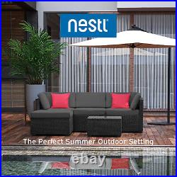 5 Piece Patio Furniture Set by Nestl- Outdoor Patio Set, Couch, Chairs and Table