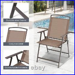 5 Piece Patio Table and Chairs Dining Set Set Outdoor Metal Furniture Set