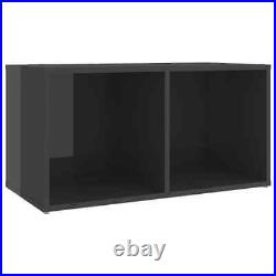 5 Piece TV Cabinet Set High Gloss Gray Engineered Wood