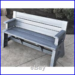 5ft. Outdoor Convert-a-Bench Platinum Gray