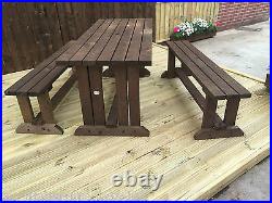 5ft Walk-in Style Table & Seats Set Picnic Table Heavy Duty Best Quality
