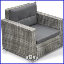 6PC Outdoor Rattan Wicker Sofa Garden Sectional Couch Patio Furniture Set Gray