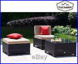 6PC Rattan Wicker Sofa Set Sectional Couch Outdoor Patio Furniture Cushions New