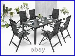 6+1 Sitzgruppe Gartenmöbel Gartengarnitur Tisch Stuhl Essgruppe Gartenset