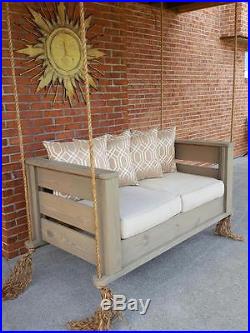 6 Foot Porch Swing Bed Pine Finished Outdoor Garden Furniture