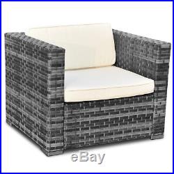 6 PCS Rattan Wicker Sofa Sectional Furniture Set Patio Garden Backyard Gray New
