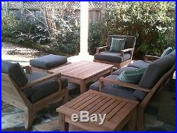 6 Pc Large Teak Wood Garden Indoor Outdoor Patio Sofa Set Furniture Pool Atnas