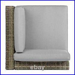 6pcs Outdoor Furniture Set Patio PE Rattan Wicker Conversation Sofa & Armchairs