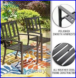 7PCS Outdoor Dining Set Patio Table & Chairs Set 65 Table With Umbrella Hole