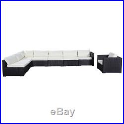 7PCS Outdoor Wicker Rattan Cushioned Patio Sofa Set Patio Garden Furniture NEW