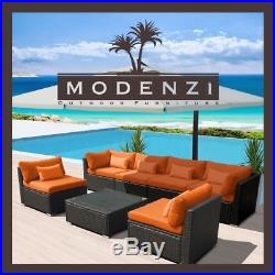7PC Outdoor Patio Furniture Rattan Wicker Sectional Sofa Chair Couch Set