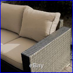 7PC Outdoor Patio Sectional Furniture PE Wicker Rattan Sofa Set Deck Couch New