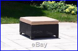 7 PC Patio Rattan Wicker Furniture Backyard Garden Sectional Sofa Set With Cushion