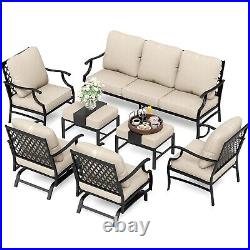 7 Piece Patio Furniture Set Outdoor Conversation Set for Lawn Garden Backyard US