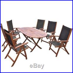 7 pc Outdoor Dining Set Garden Patio 1 Table 6 Chairs Deck Pool Dining Furniture