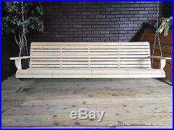 7ft Wood Wooden Cypress Roll Contoured Porch Swing Yard Bench Made In USA